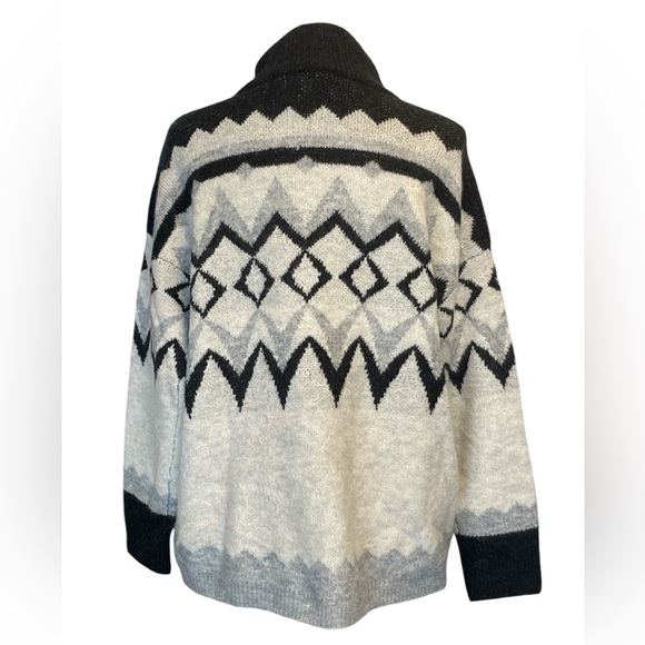 Maurices Gray Fair Isle Mock Neck Sweater Women’s Size Large - Picture 4 of 8